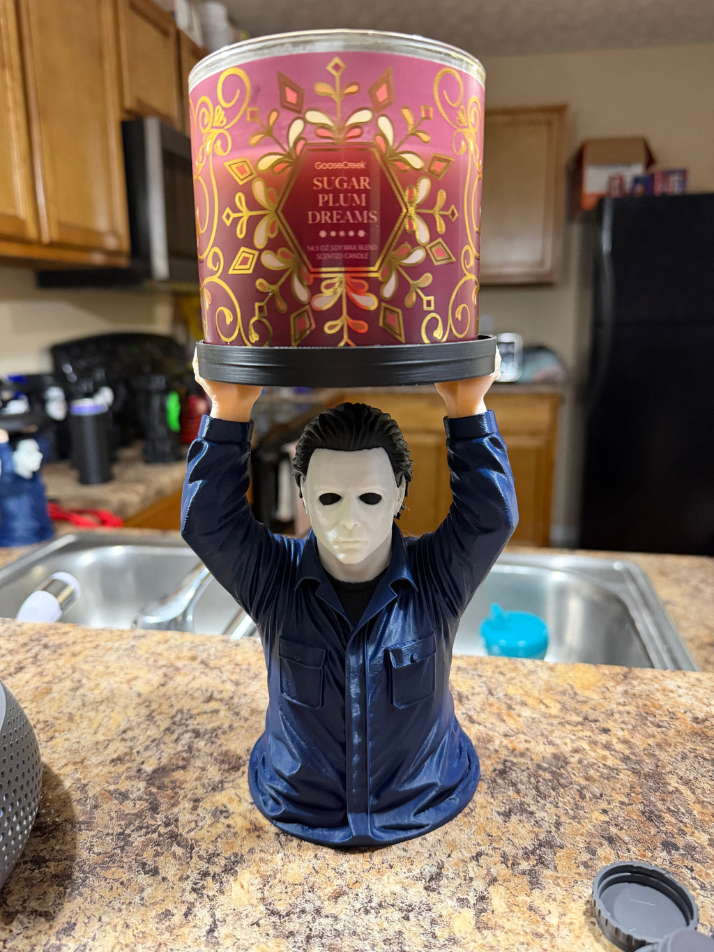 Michael Myers Inspired 3-Wick Candle Holder | Halloween Horror Decor