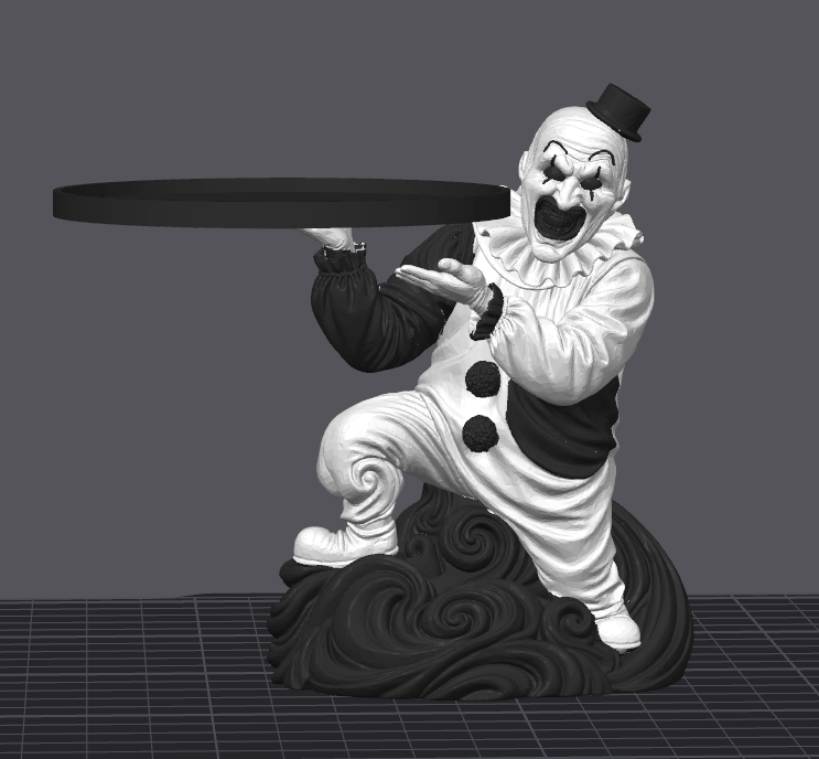 Art the Clown Inspired 3-Wick Candle Holder 3MF File Download