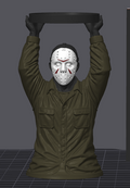 Jason Voorhees Inspired 3-Wick Candle Holder 3MF File Download
