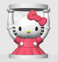 Hello Kitty Inspired 3-Wick Candle Holder 3MF File Download