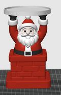 Santa Stuck in Chimney 3-Wick Candle Holder 3MF File Download