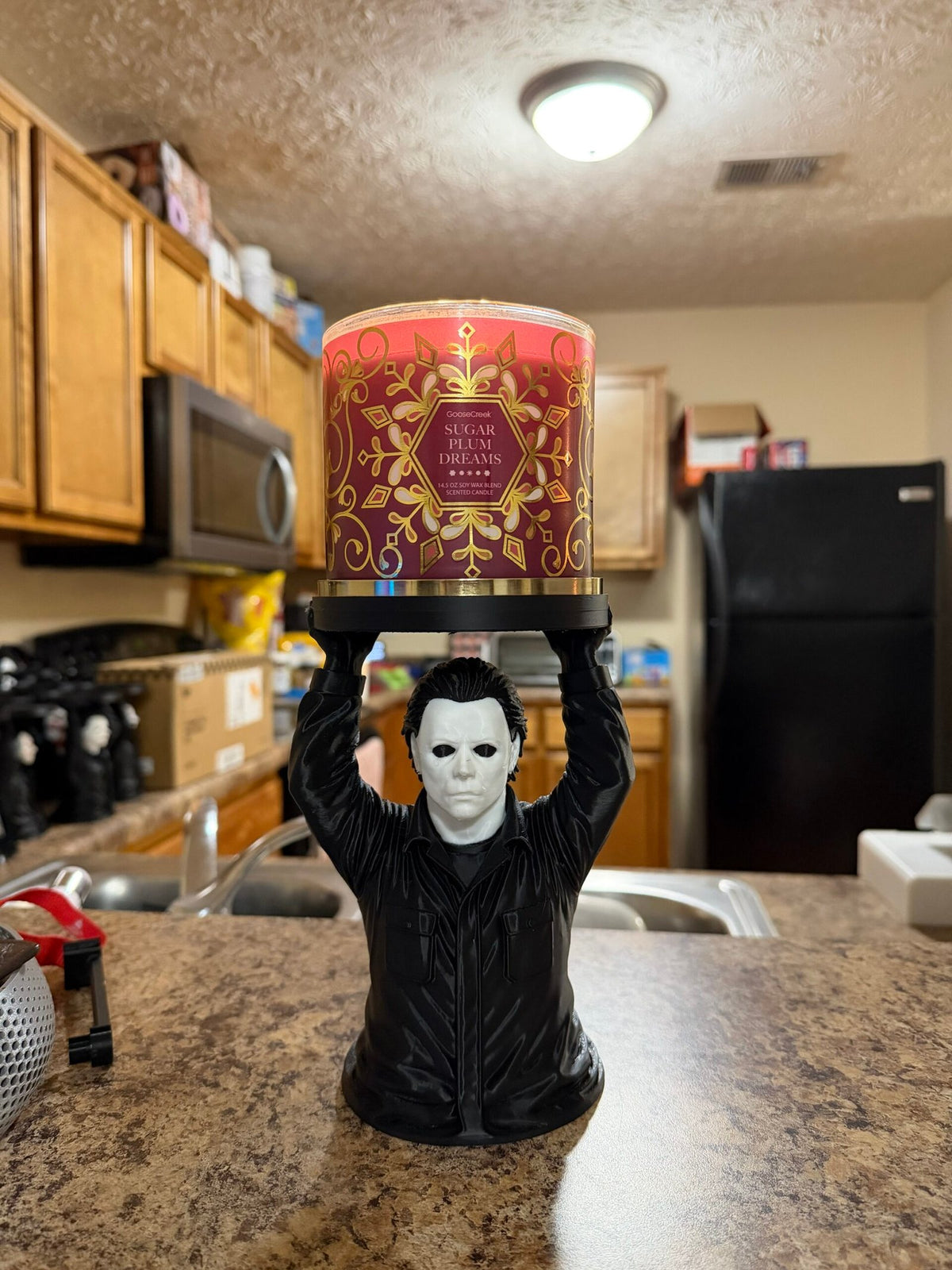 Michael Myers Inspired 3-Wick Candle Holder - 3D printed product