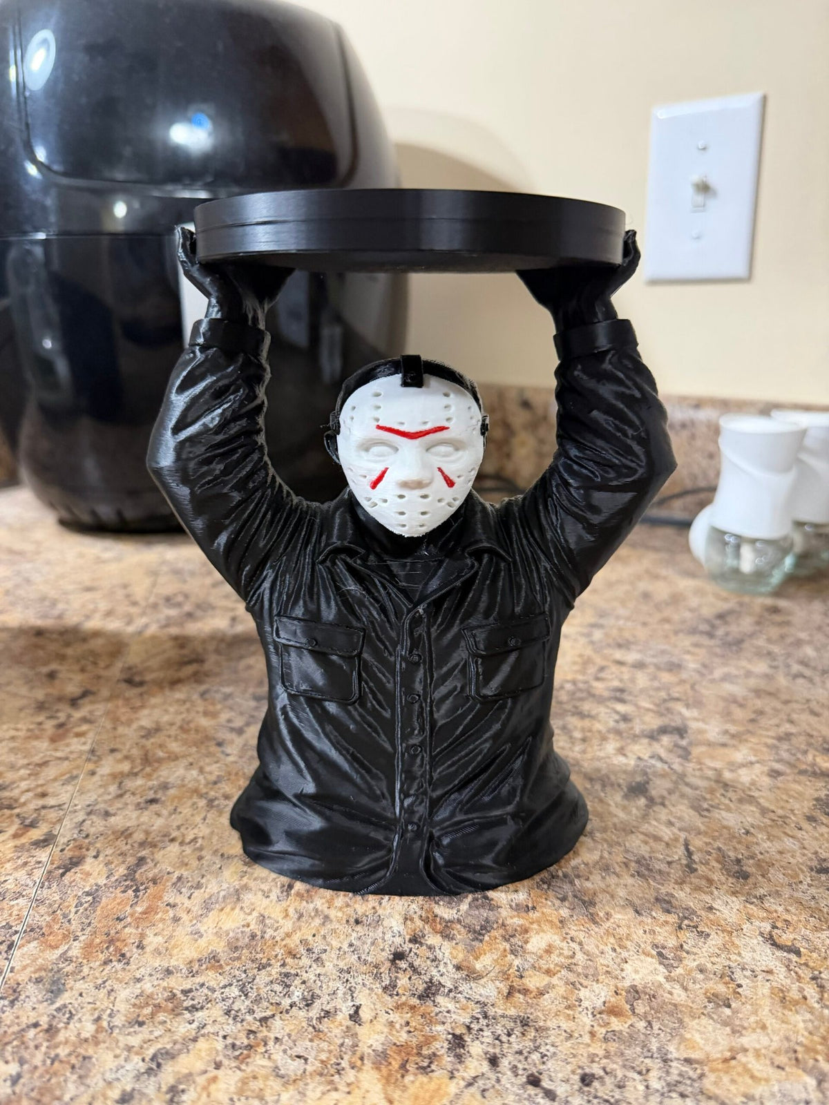 Jason Voorhees Inspired 3-Wick Candle Holder - 3D printed product