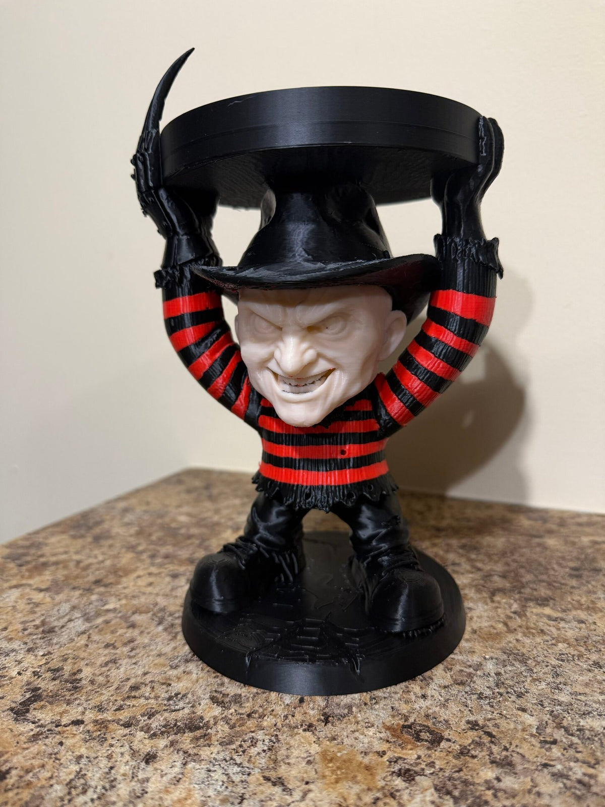 Freddy Krueger Inspired 3-Wick Candle Holder - 3D printed product