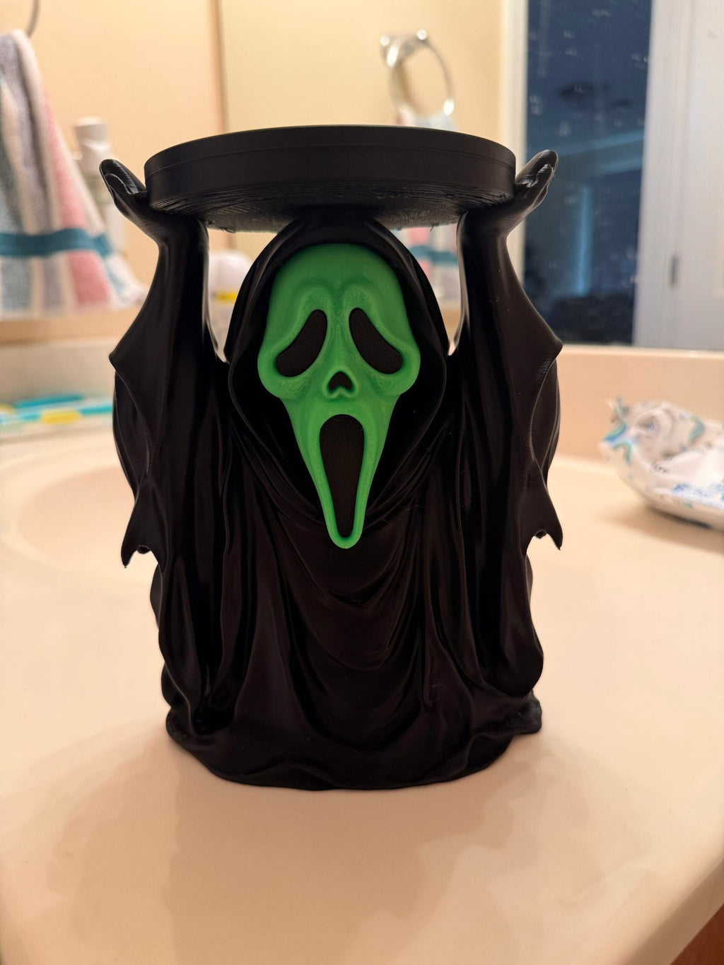 Ghostface Inspired 3-Wick Candle Holder - 3D printed product