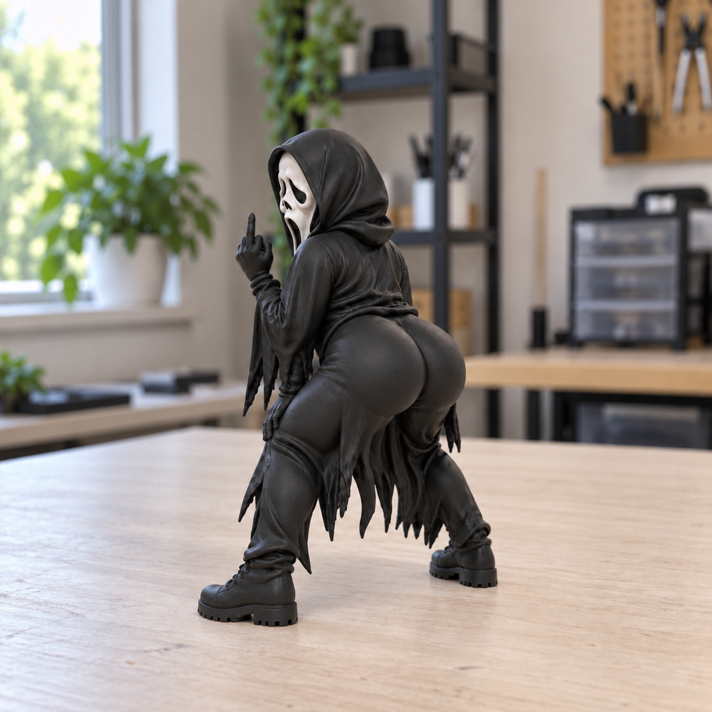 Ghostface Inspired Twerking Figurine - 3D printed product