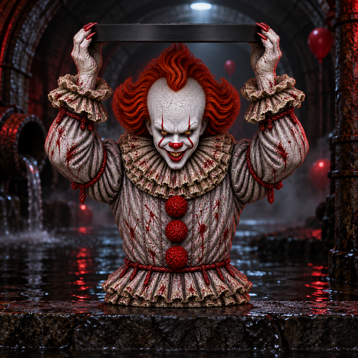 Pennywise Inspired 3-Wick Candle Holder - 3D printed product